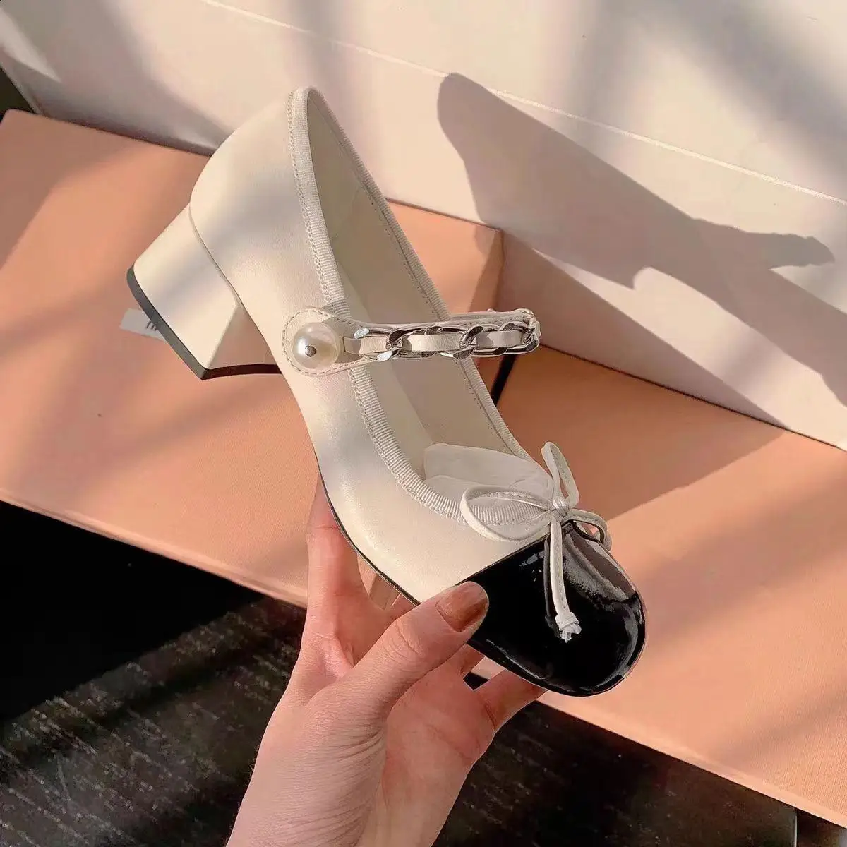 Rubber Low Heels Dress Shoes para Mulheres, Flats, PU, Roma