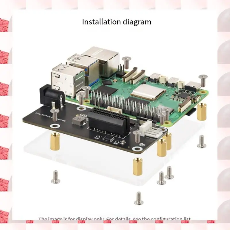 

ABGN для Raspberry Pi 5, плата расширения Pcie FFC, разъем для стандартного слота Pcie X4 для PCI Express X1 X4 X8 X16, подъем EU PLUG