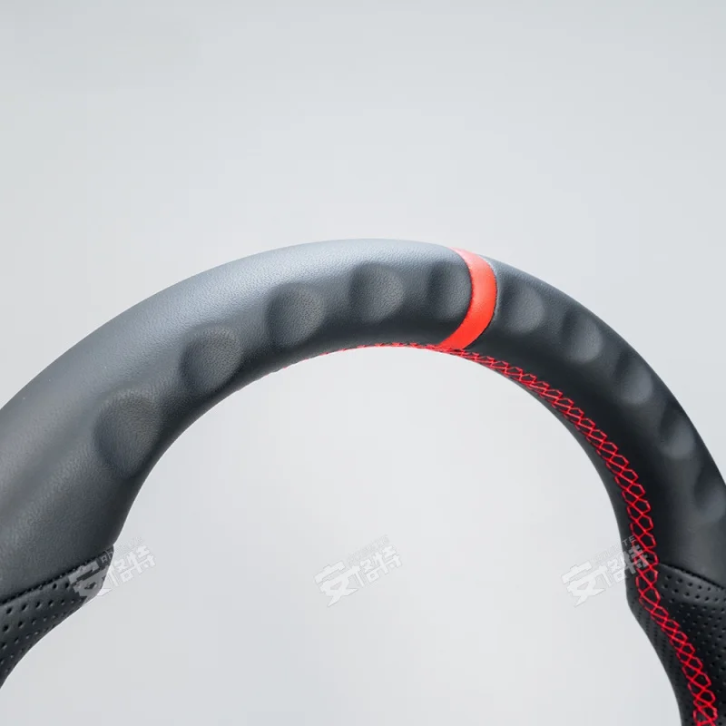 For Honda Accord 10th Gen (2018-2023) Full Leather Steering Wheel (With Red Position Line, Modified Part)