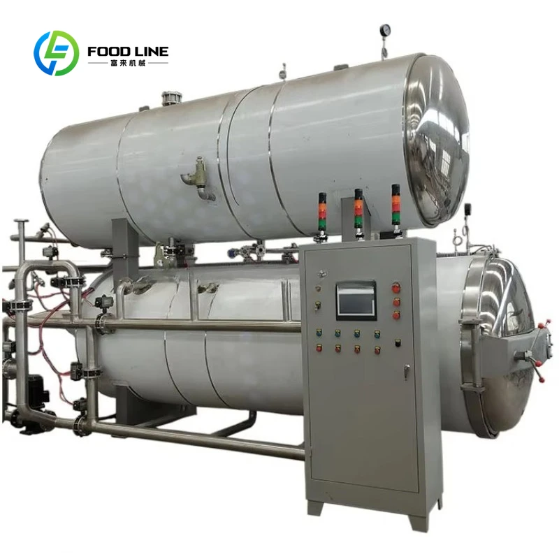 Customized Stainless Steel Food Grade Sterilization Pot - Fully Auto High Temp/Pressure Spray Type for Commercial Cooked Food