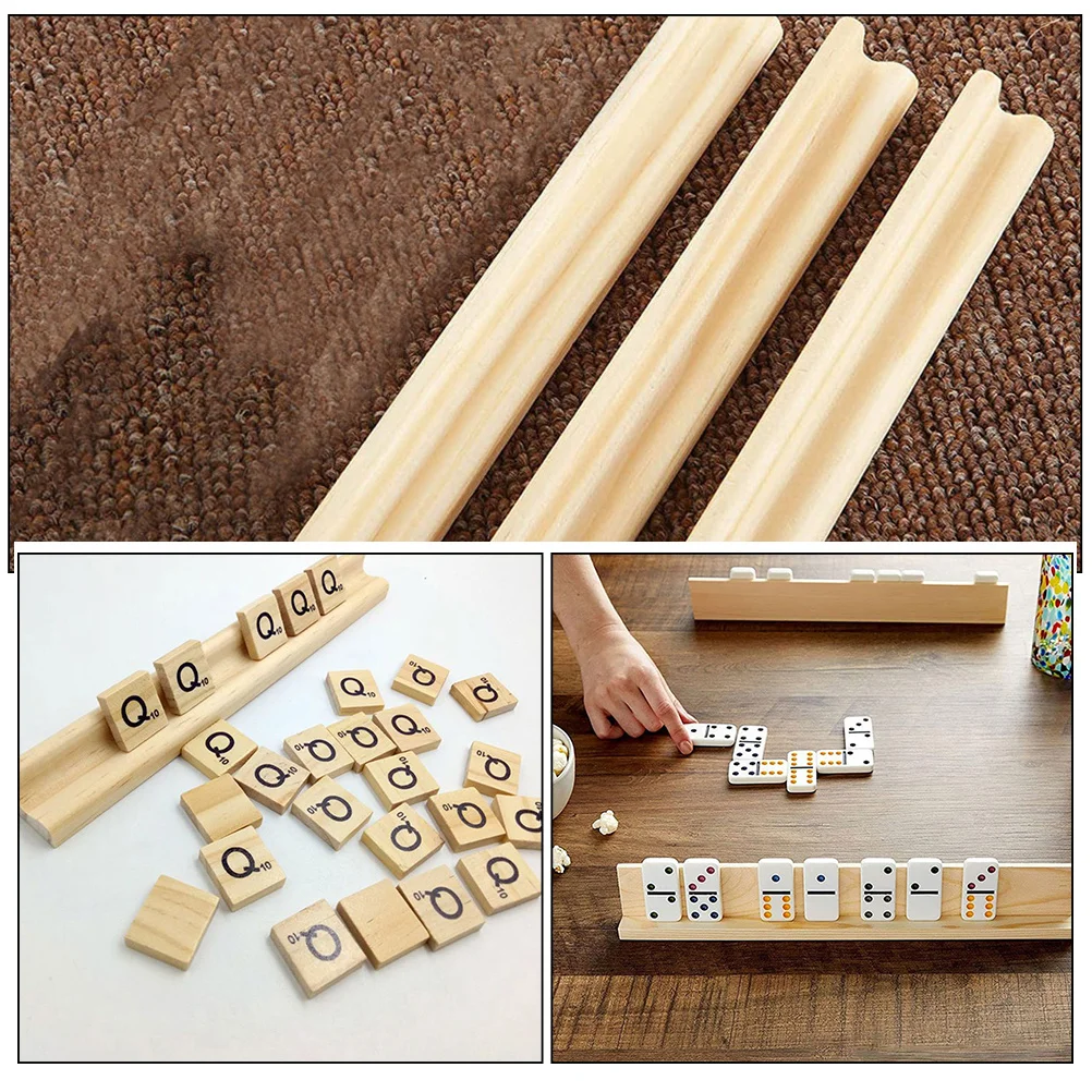 6 basi per domino con alfabeto in legno, set artigianale fai da te, scaffali per domino decorativi, supporti per treni messicani, display per lettere, home office