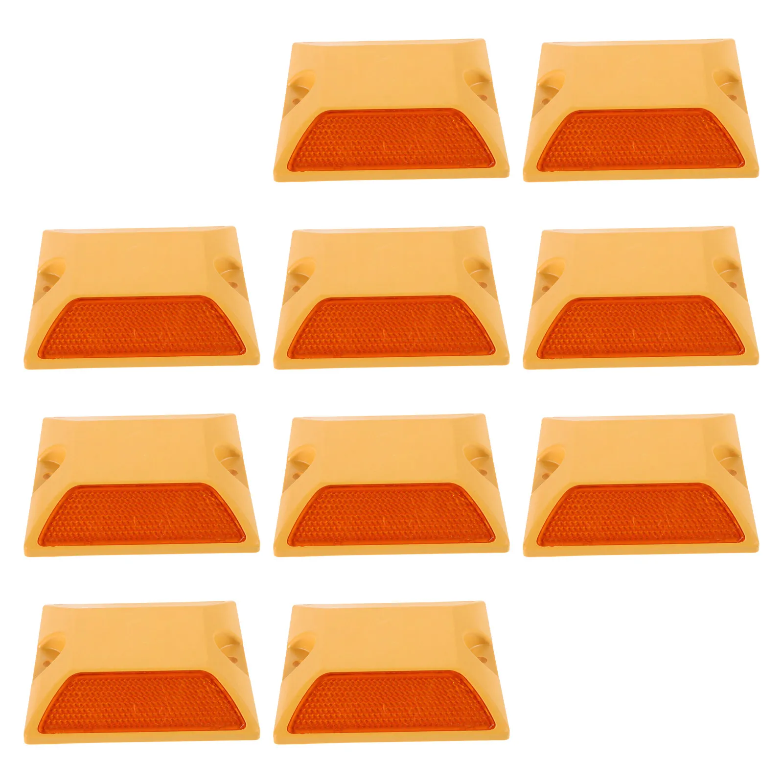

10Pcs Reflective Road Markers Premium Plastic High Reflectivity Dual-Sided Highway Driveway Parking Lot Sidewalk Pavement Safety