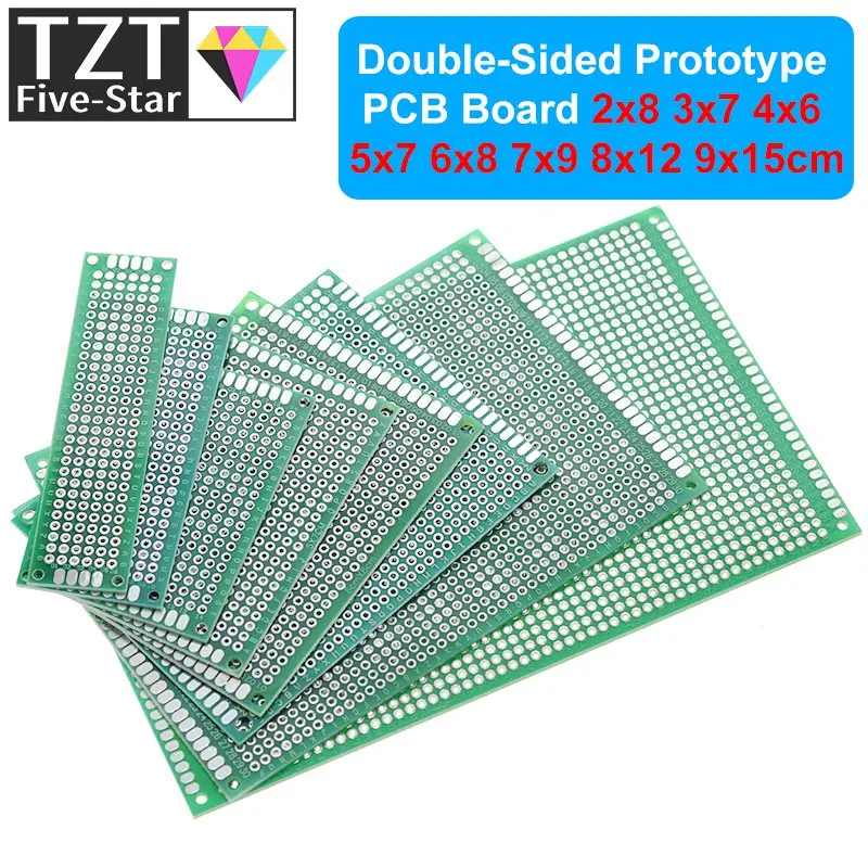 2x8 3x7 4x6 5x7 6x8 7x9 8x12 9x15 Double Side Prototype Diy Universal Printed Circuit PCB Board Protoboard For Arduino Diy Kit