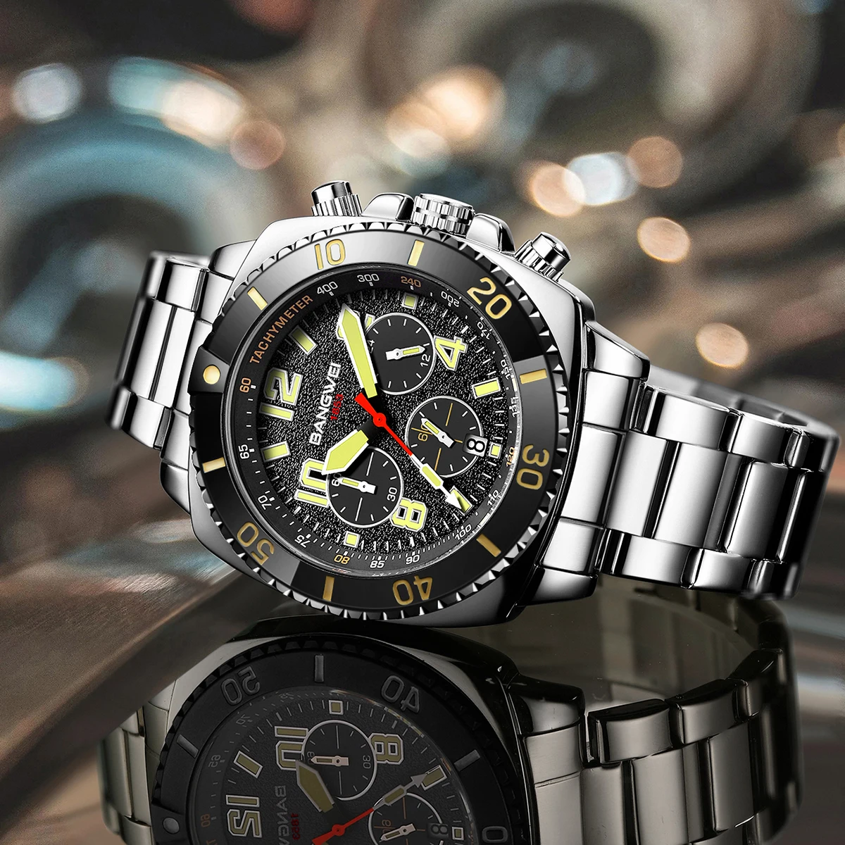 New LIGE Top Band Watches for Men Chronograph Aviation Pilot Quartz Watch Super Luminous Luxury Multifunction Clock Wristwatch