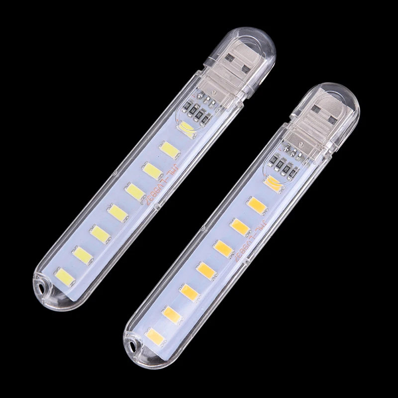 1 pz vendita calda mini LED portatile 5 V 8 LED USB illuminazione computer lampada di alimentazione mobile luce notturna di alta qualità