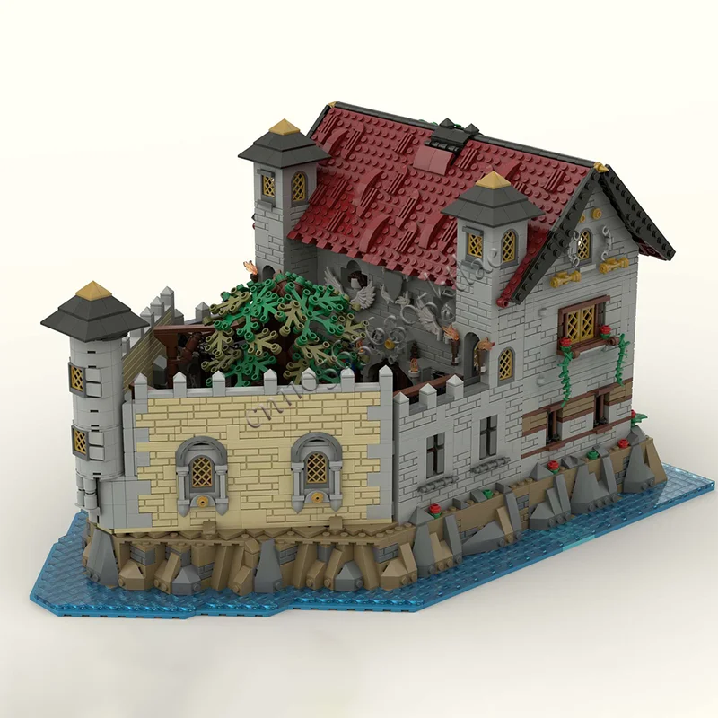 3529 Onderdelen MOC Middeleeuwse Gevangenis Kasteel Modulair Model Bouwstenen Sets Onderwijs Montage Bricks Speelgoed Kinderen Verjaardagscadeautjes