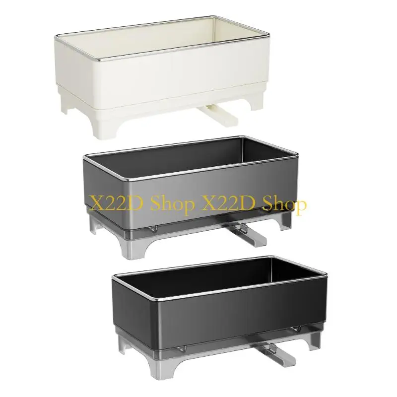 

X22D Stainless Steel Rotating Drain Sink Compacts Design Space Saving Kitchen Bathroom Sponge Brush Cleaning Tool