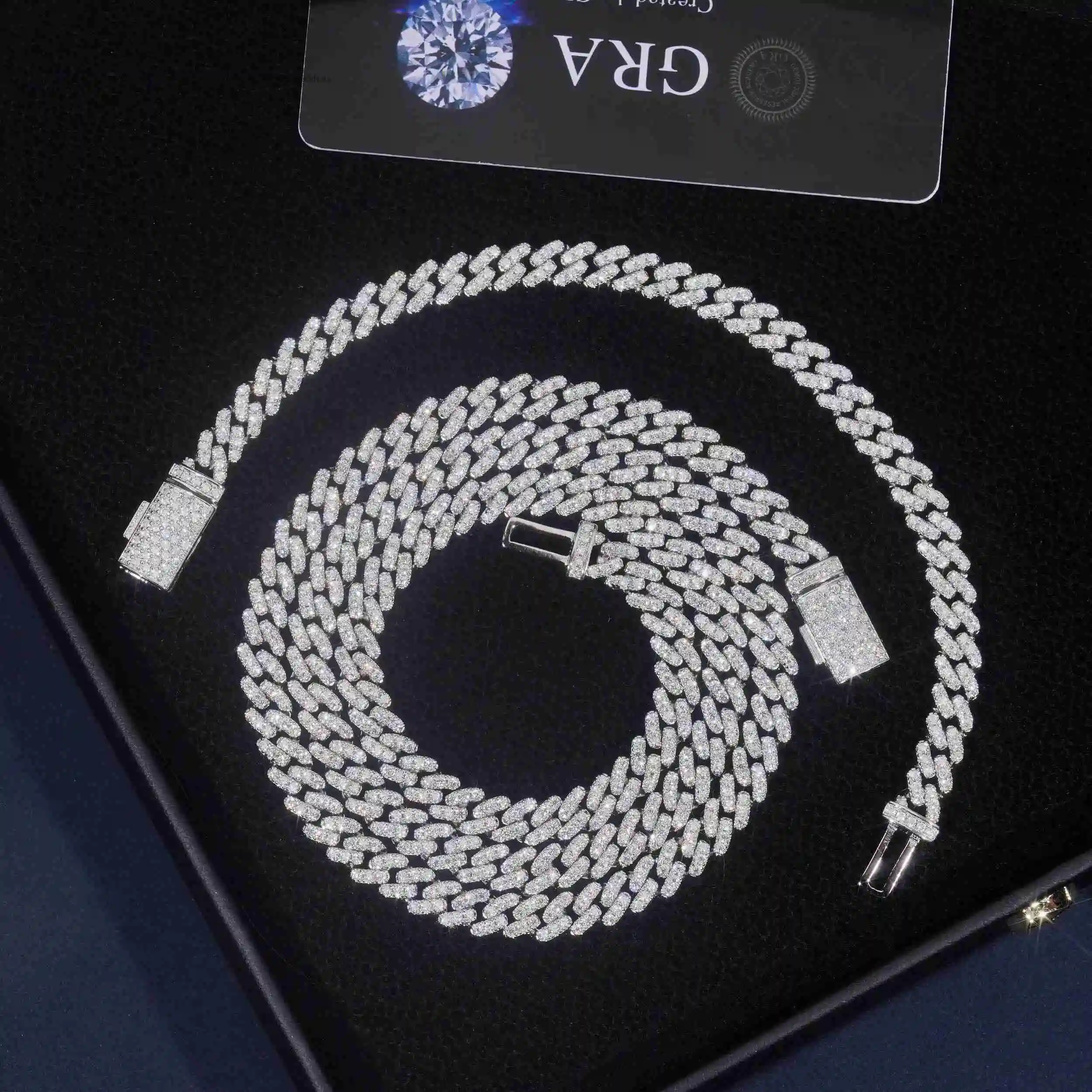 Price Cheap 6MM Small Size Cuban Necklace 925 Sliver Gold Plated GRA Moissanite Pass Diamond Tester Cuban Link Chain Fast Ship..