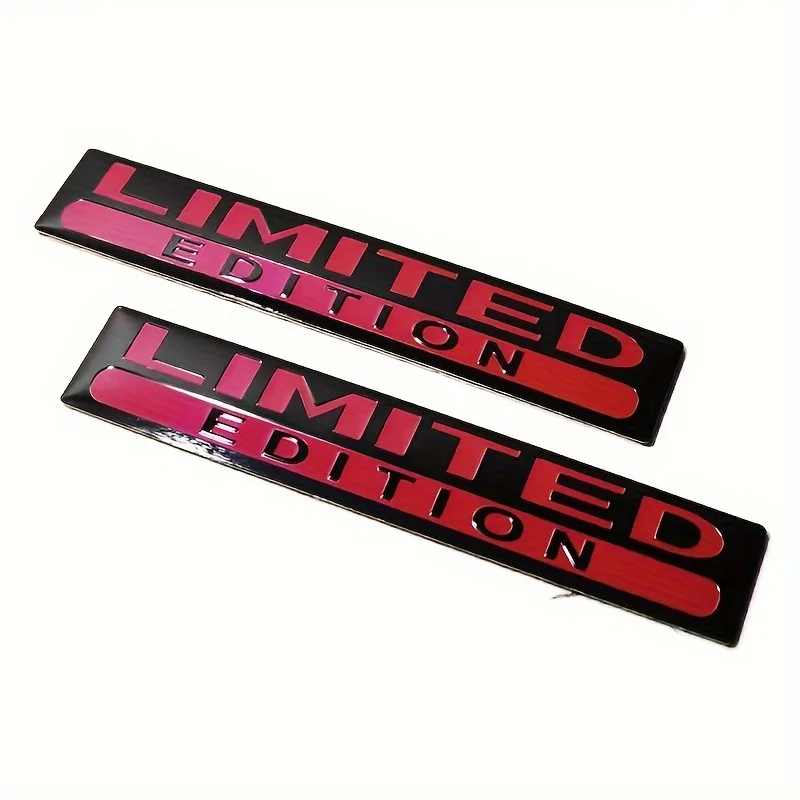 2PCS Metal Limited Edition 3D Car Body Badge Sticker Trunk Limited Edition Fender Emblem Decal Accessorie For Car Motorcycle Bik - view 3