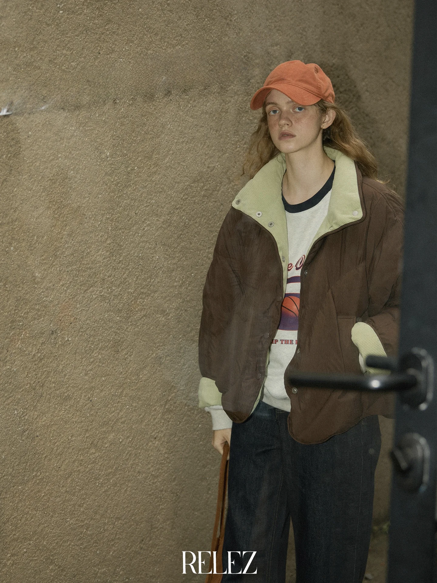 

Relez Winter New Stand Collar ort Lightweight Warm down Jaet Women Simple Color Blo Design Loose Outerwear