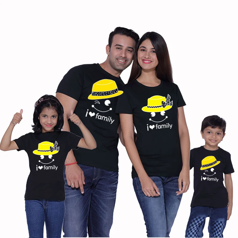 

I Love My Family Shirt Family Matching Outfits Mom and Dad and Children T Shirt