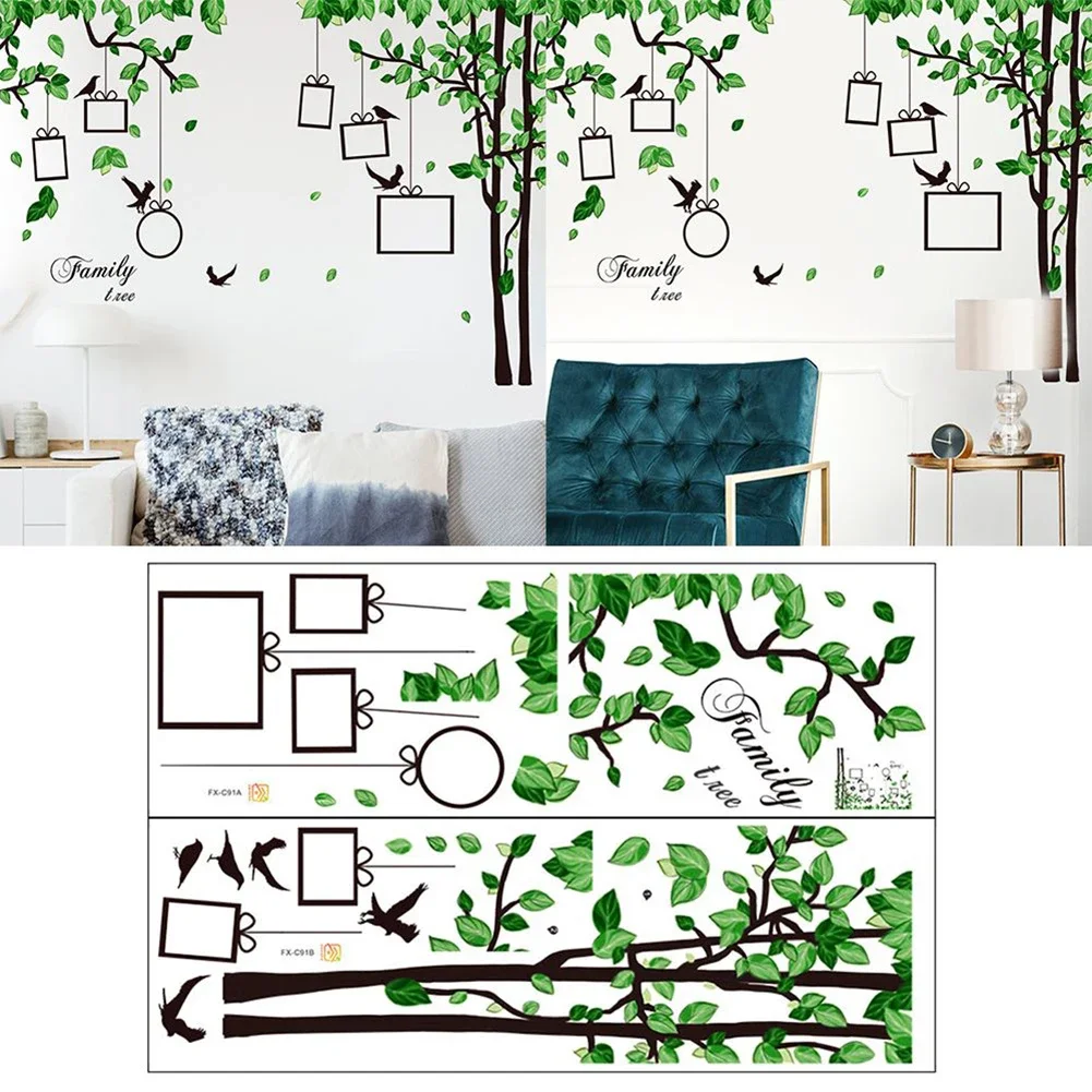 100% nuevo pegatina de pared pegatinas árbol verde decoración del hogar pegatinas de pared pegatinas de pared decoración familiar