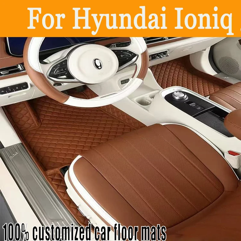 

Custom Automotive Car Floor Mats For Hyundai Ioniq 5 2020 2021 2022 Auto Luxury Leather Men Women Car Mats Full Coverage