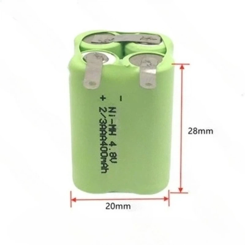 400mAh 4.8V Ni-MH 2/3AAA  Rechargeable Battery for Flashlight Strong Light Instrument Battery