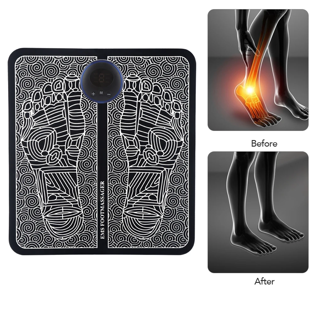 

EMS Foot Massager Mat Electric TENS Feet Massager Pad Foldable Massage Mat Muscle Stimulation Fisioterapia Terapia Fisica Salud