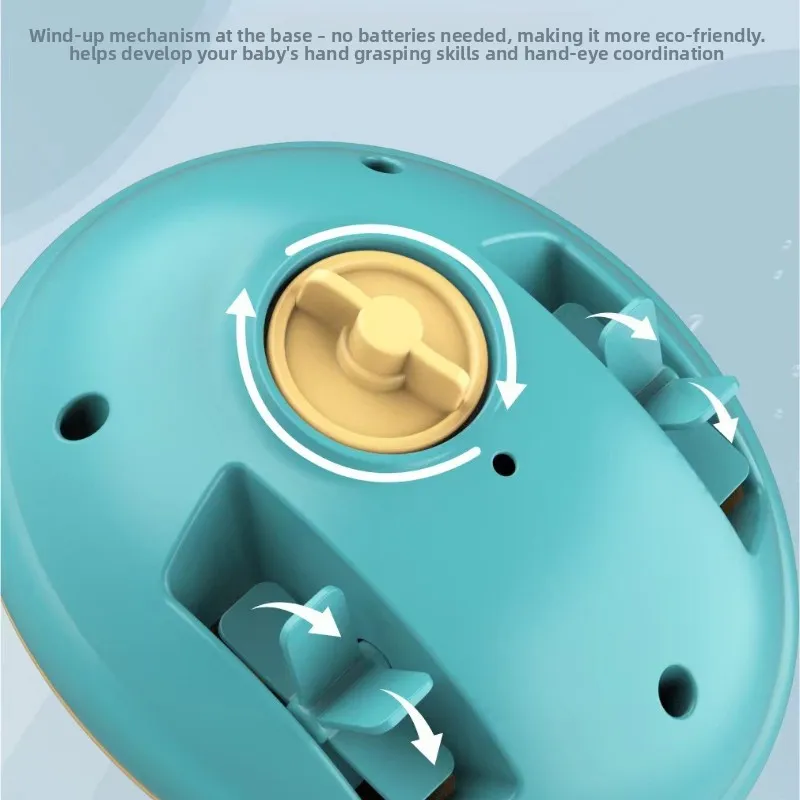 Barco de juguete esencial para el baño de bebé, barco de juguete para la piscina, tiempo de baño, divertido diseño de dibujos animados, No requiere baterías, barco para jugar en el agua, gira 360 grados
