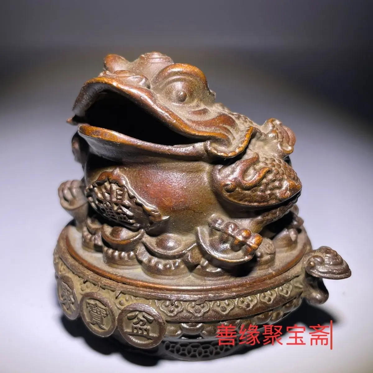 Lucky toad treasure bowl Incense Burner Statue for Tea Home Decor Ornaments
