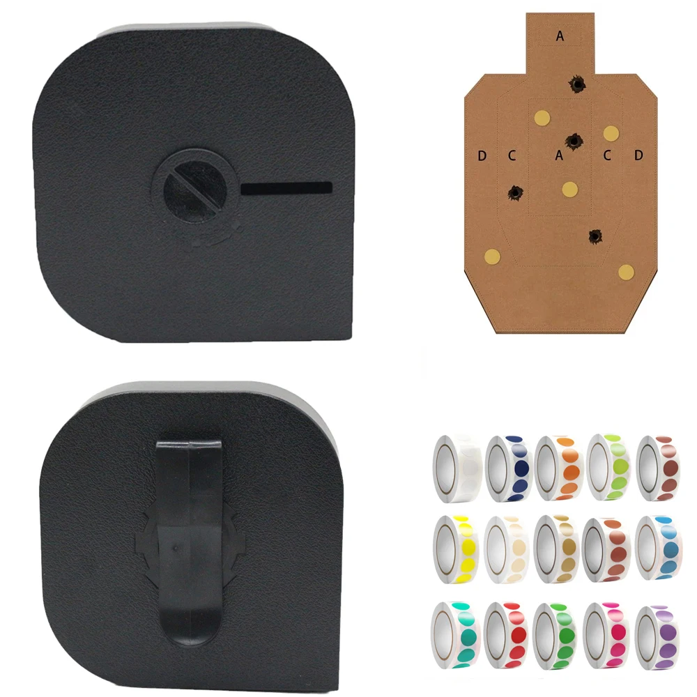 

Shooting Target Sticker Speed Dispenser IPSC Plaster Stickers 19mm 1000Pcs Targets Sticker Hole Patch Dispenser With Belt Clip