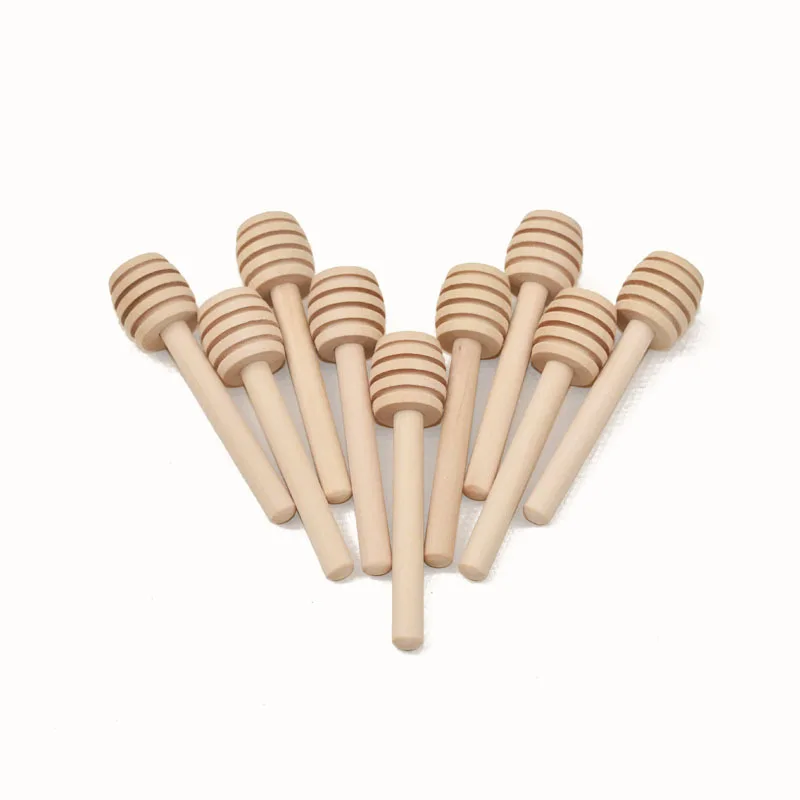 1000 pcs 8cm Mini Wooden Honey Dippers Wedding Favors Wood Honey Spoon Stick Party Supply Mixing Stick