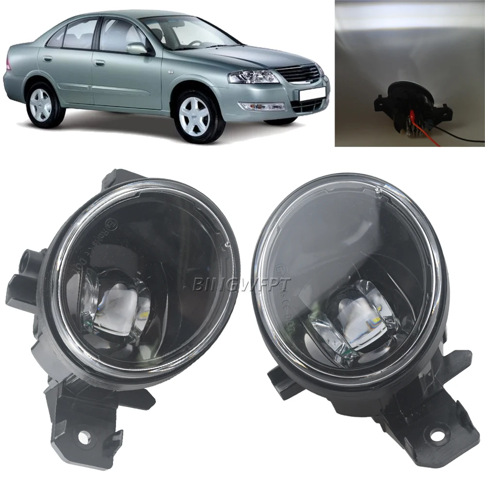 Car-styling Front Bumber Fog Light Led Daytime Running Lamp For Nissan Almera 2  II (N16) 2001 2002 2003 2004 2005 2006