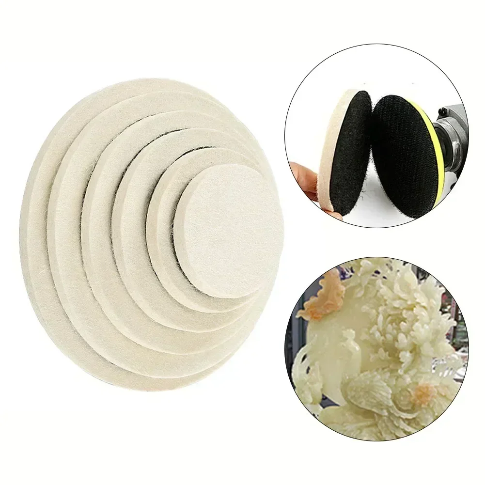 3/4/5/6/7/8 Inch Wool Felt Polishing Wheel Buffing Pads For Angle Grinder Electric Drill Metal Marble Glass Ceramics Polishing