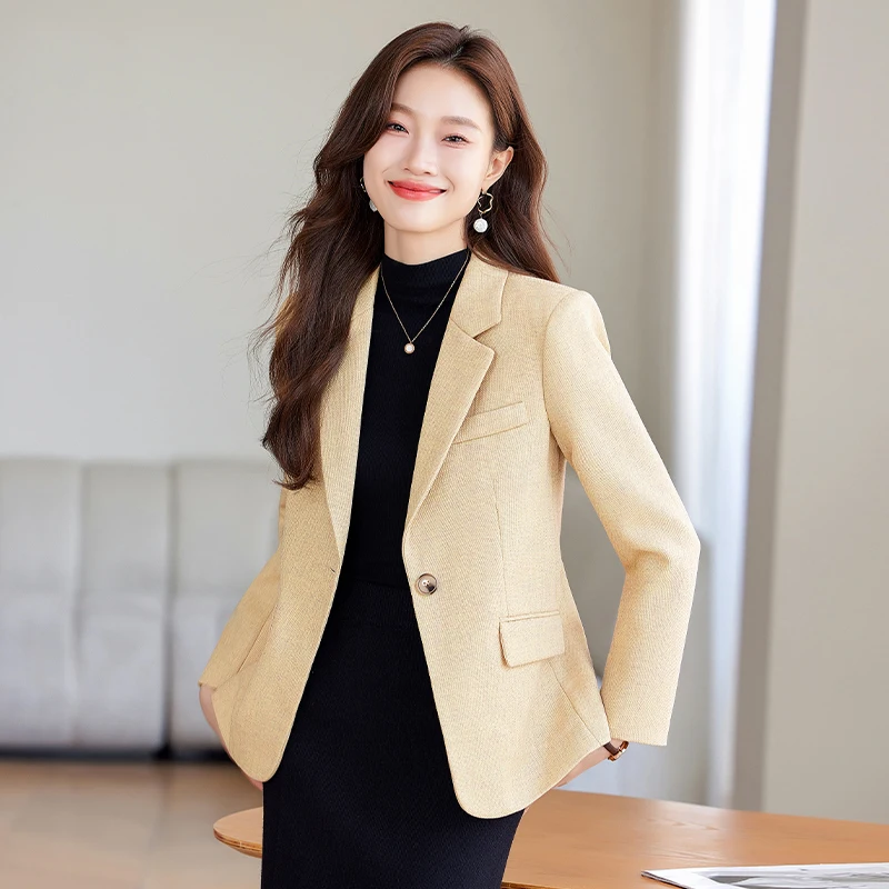 

Formal Blazers Femininos Professional Office Work Wear Jackets Coat OL Styles Career Outwear Tops Clothes Plus Size 4XL