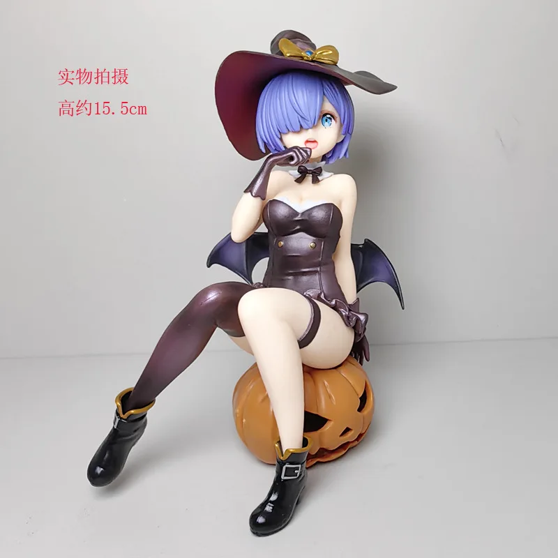 Re:Zero Rem Halloween Magic Night Enchantress 18 cm Anime-Actionfigur Statue für Desktop-Dekoration, Sammlerstück, Geschenk
