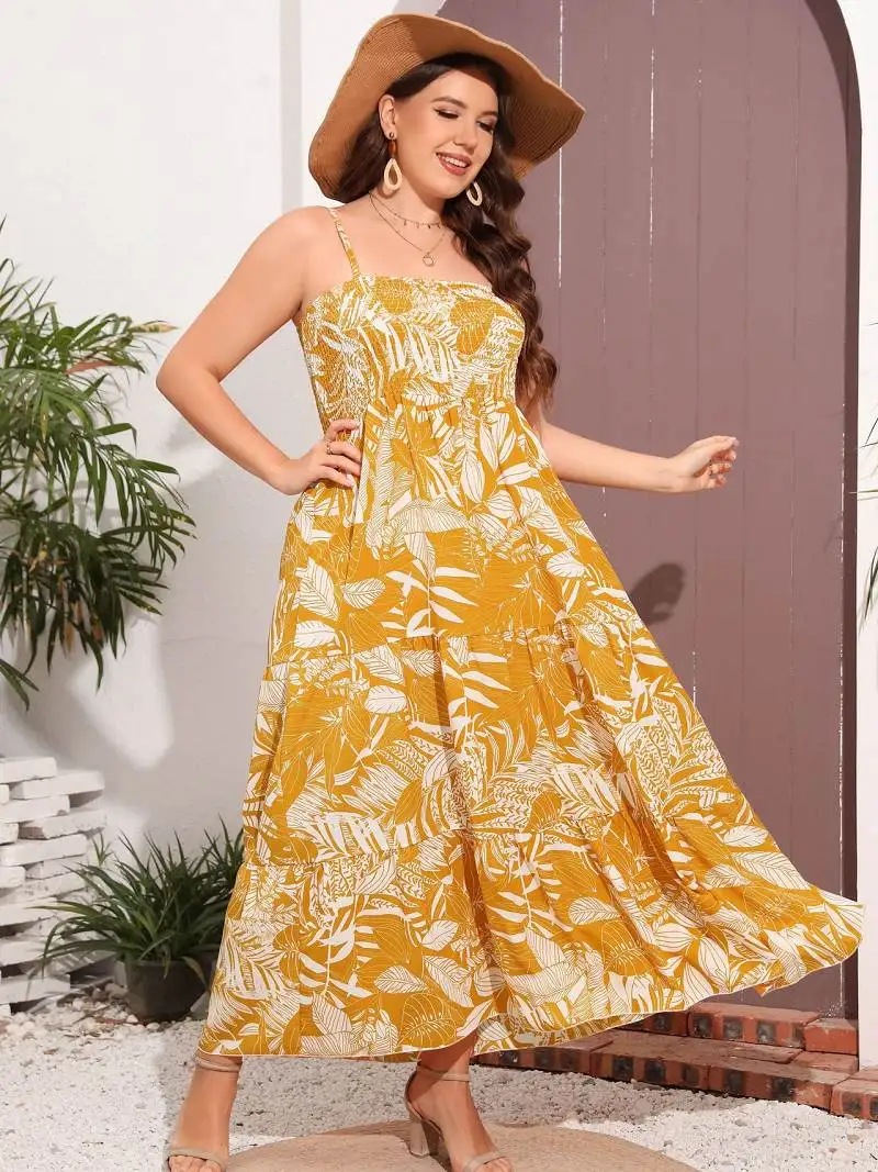 

Летний повседневный слинг Dr для женщин больших размеров, длина миди, корейский Sle, смесь хлопка, Svel Dr