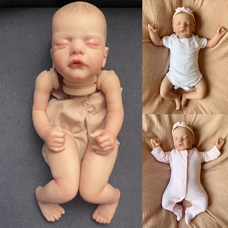 

19 Inches Sam DIY Reborn Doll Kit Vinyl Already Painted Unfinished Doll Molds painting hair Contains cloth body