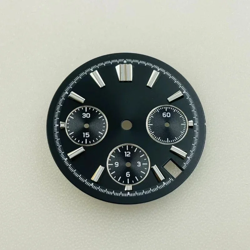 VK63 Dial 29.5mm G-S  Panda Dial Suitable Movement VK63 Quartz Movement  Blue Luminous Ice Blue Watch Accessories NEW DIY