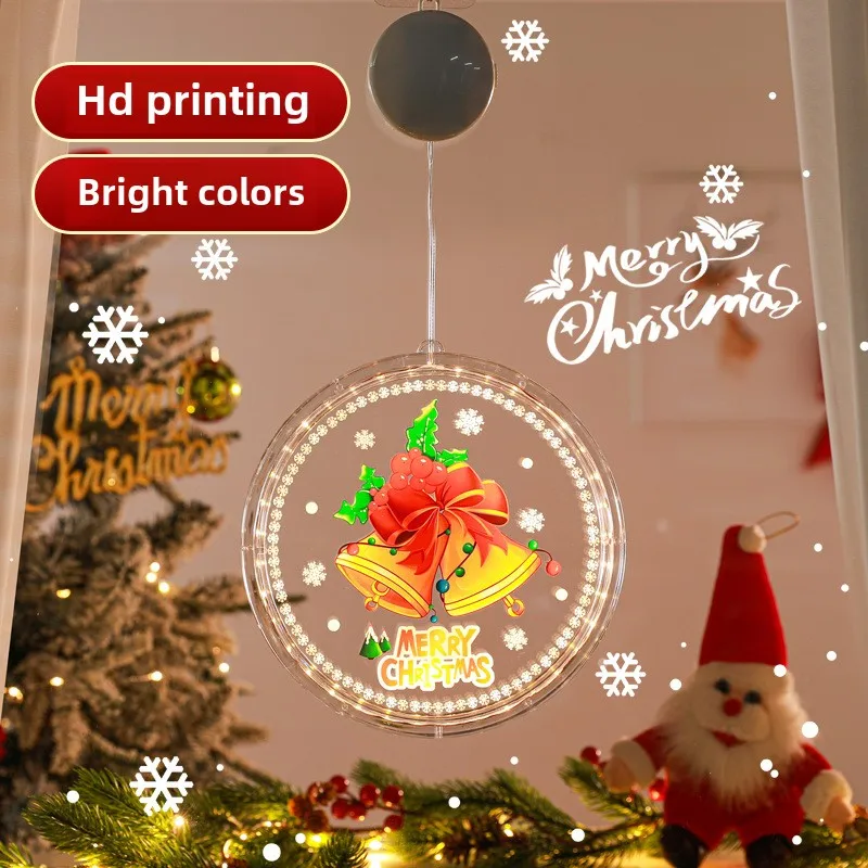 4Pcs/Lots Christmas Day Decorative Lights Led Snowflake Window Luminous Light String Neon Symphony Pendant Ambient Light