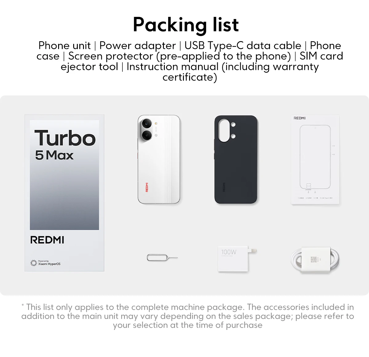 CN version Xiaomi Redmi Turbo 5 Max Smartphone 9500s 9000mAh 100W Charge 50MP IP69K 6.83" 1.5K 3500nits Screen Dimensity