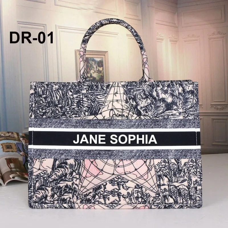 Spring And Summer Personalized Fashion Printing Large Capacity Canvas Bag Name Custom Book tote Women Commuter Travel Bag