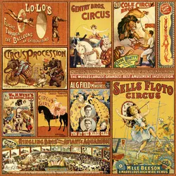 11Pcs/Pack Vintage Circus Advertising Sticker DIY Craft Scrapbooking Album Junk Journal Decorative Stickers