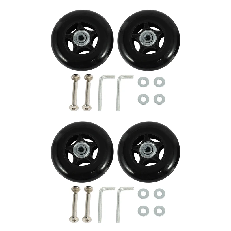 4 Set Luggage Suitcase Replacement Wheels OD 80Mm