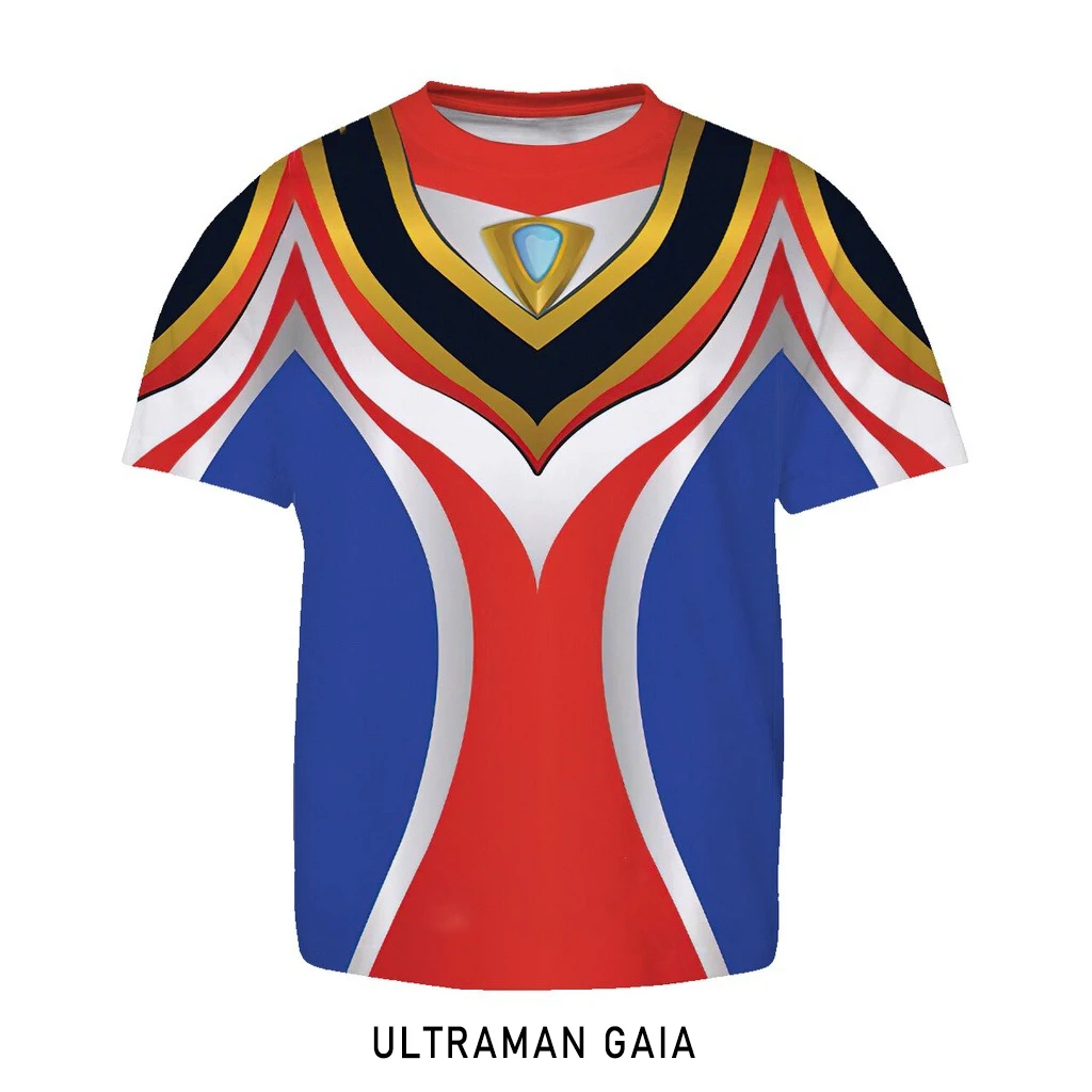 2026Bandai Ultraman Tiga Gaia Agul Cosplay Costume Allover Print Adult Kids Athleisure T-Shirt Summer Quick-dry Soft Lightweight