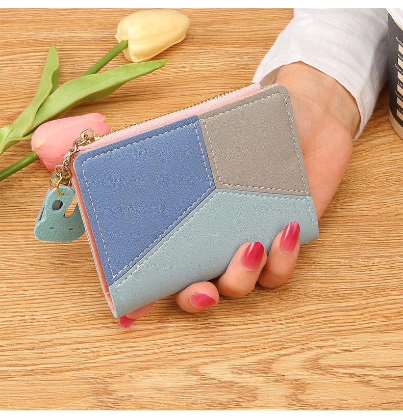 Women's Wallet PU Leather Women's Wallet Made of Leather Women Purses Card Holder Foldable Portable Lady Coin Purses