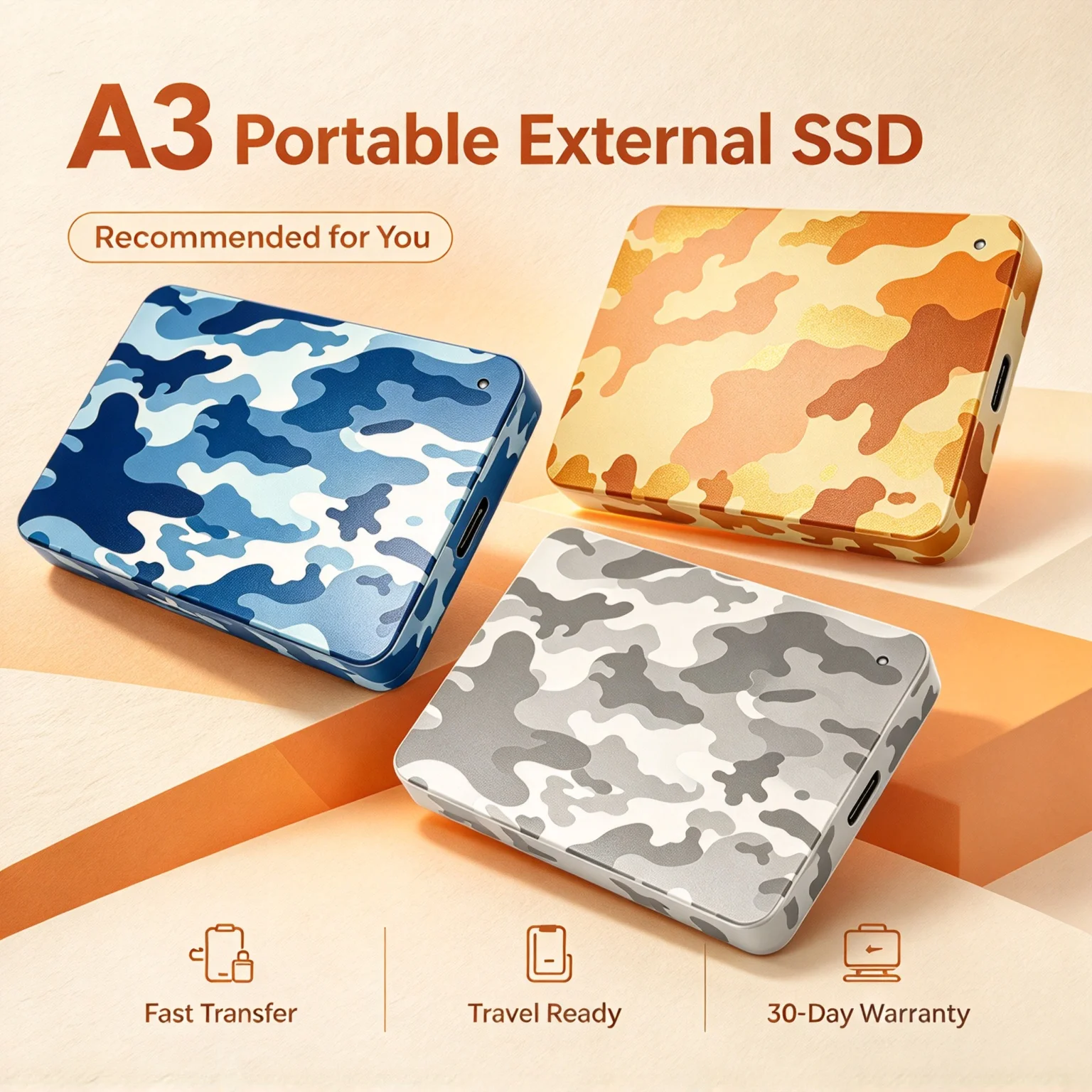 Multicolor Mobile External Hard Disk, 2TB/500GB/1TB, USB 3.0, Mechanical Drive, Portable, Desktop, Laptop. Premium.