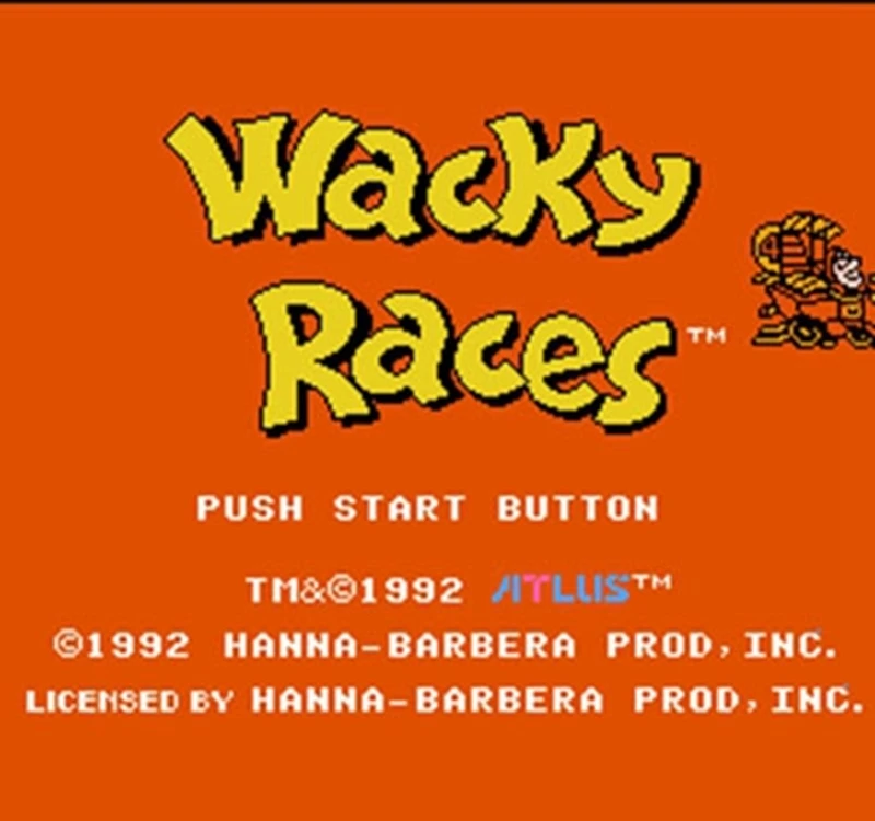 Wacky Races 60 Pins English Version Game Cartridge for 8 Bit 60pin Game Console