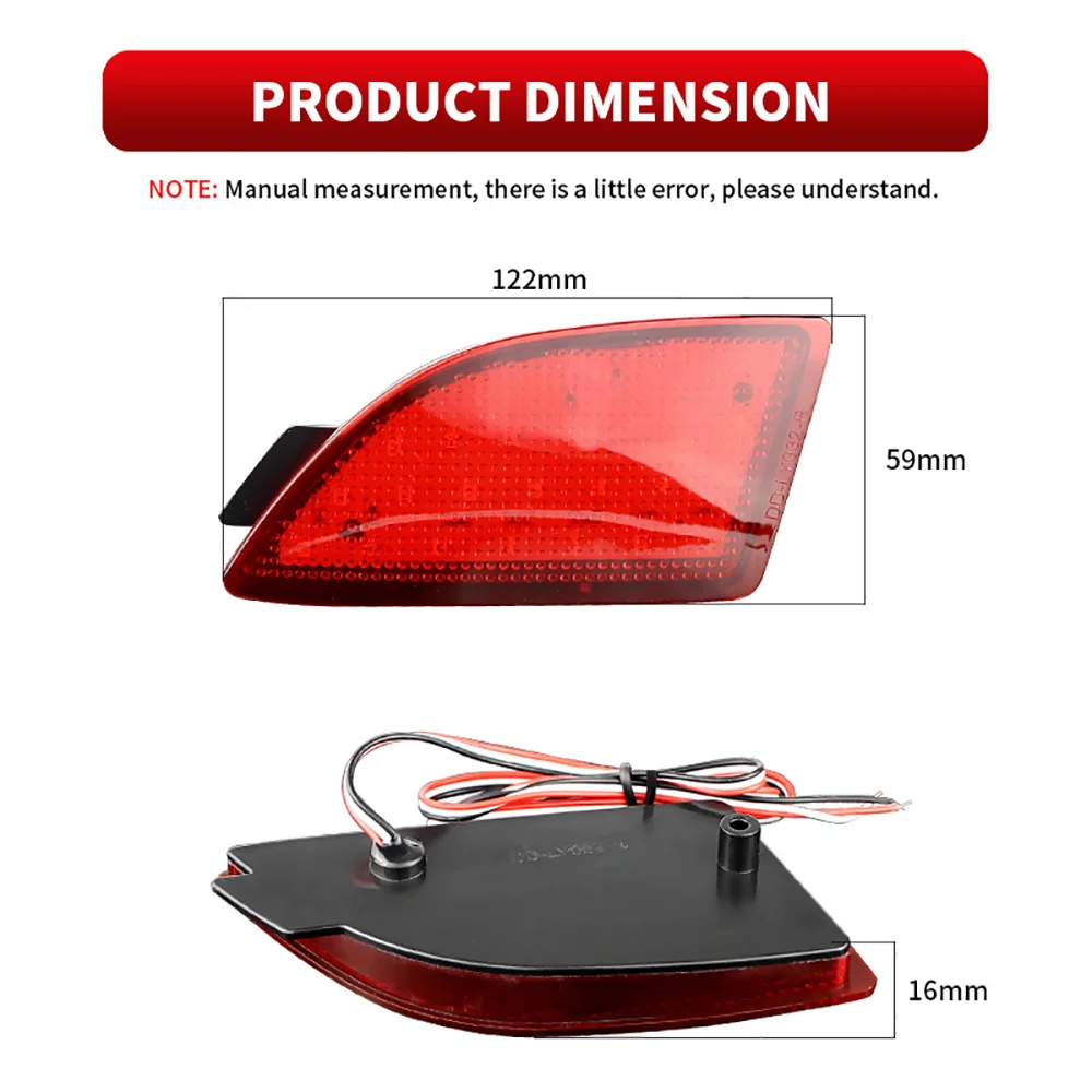 2Pcs LED Bumper Reflector lamp Rear Brake Stop Light For Mazda 3 Axela Hatchback 2013 2014 2015 2016 Back Turning Tail Light