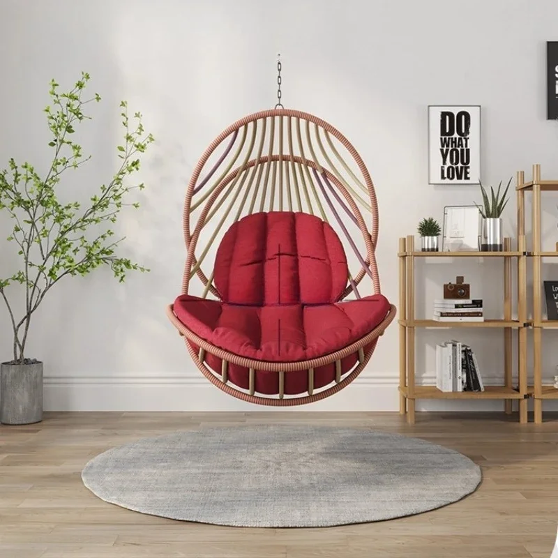 

Outdoor swing hanging chair hanging basket balcony swing living room swing chair rocking hanging blue chair household furniture