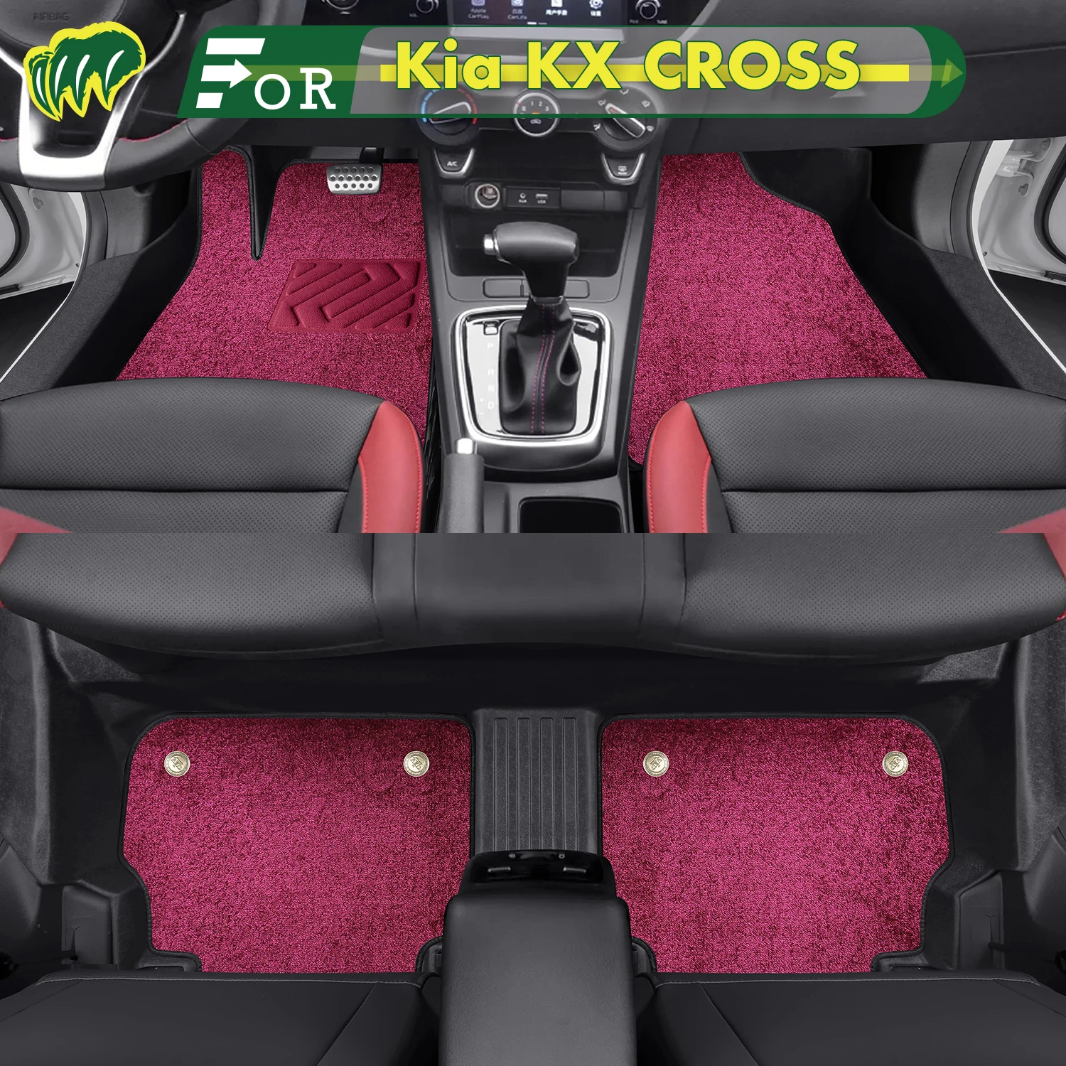 

Left-hand Drive Car Floor Mat For Kia KX CROSS 2017-2024 Full Surround Foot Mat Automotive Floor Mat Interior Floor Liner