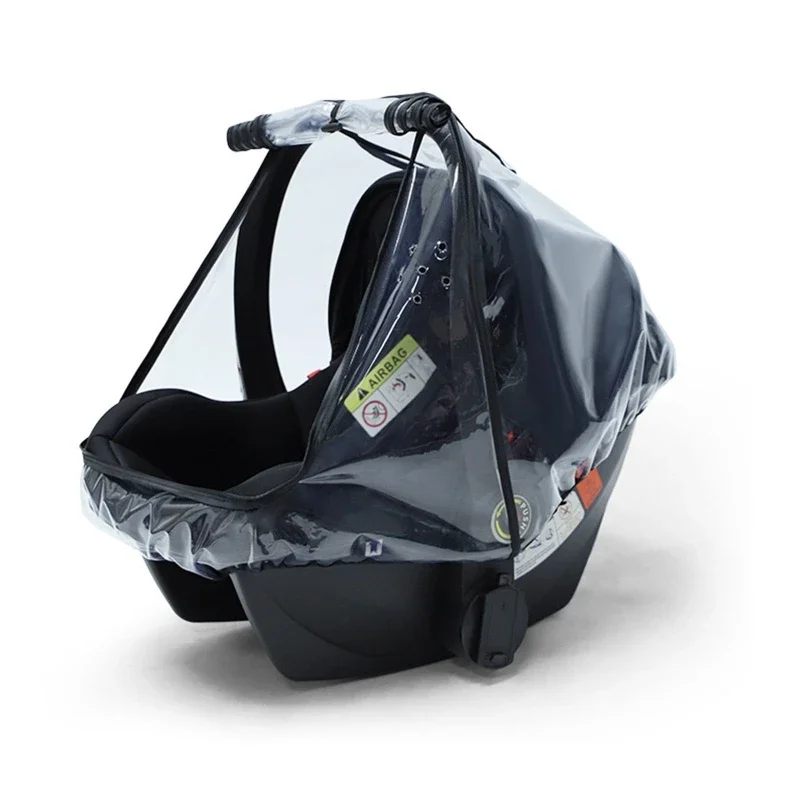 Copertura antipioggia per seggiolino auto per bambini passeggino in PVC per uso alimentare scudo meteorologico impermeabile antivento traspirante impermeabile trasparente per neonato