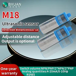 UM30-213113 24V IP67 DC9V-30V Detection Distance 2M Ultrasonic Sensor PNP NO NC 0-10V 4-20MA