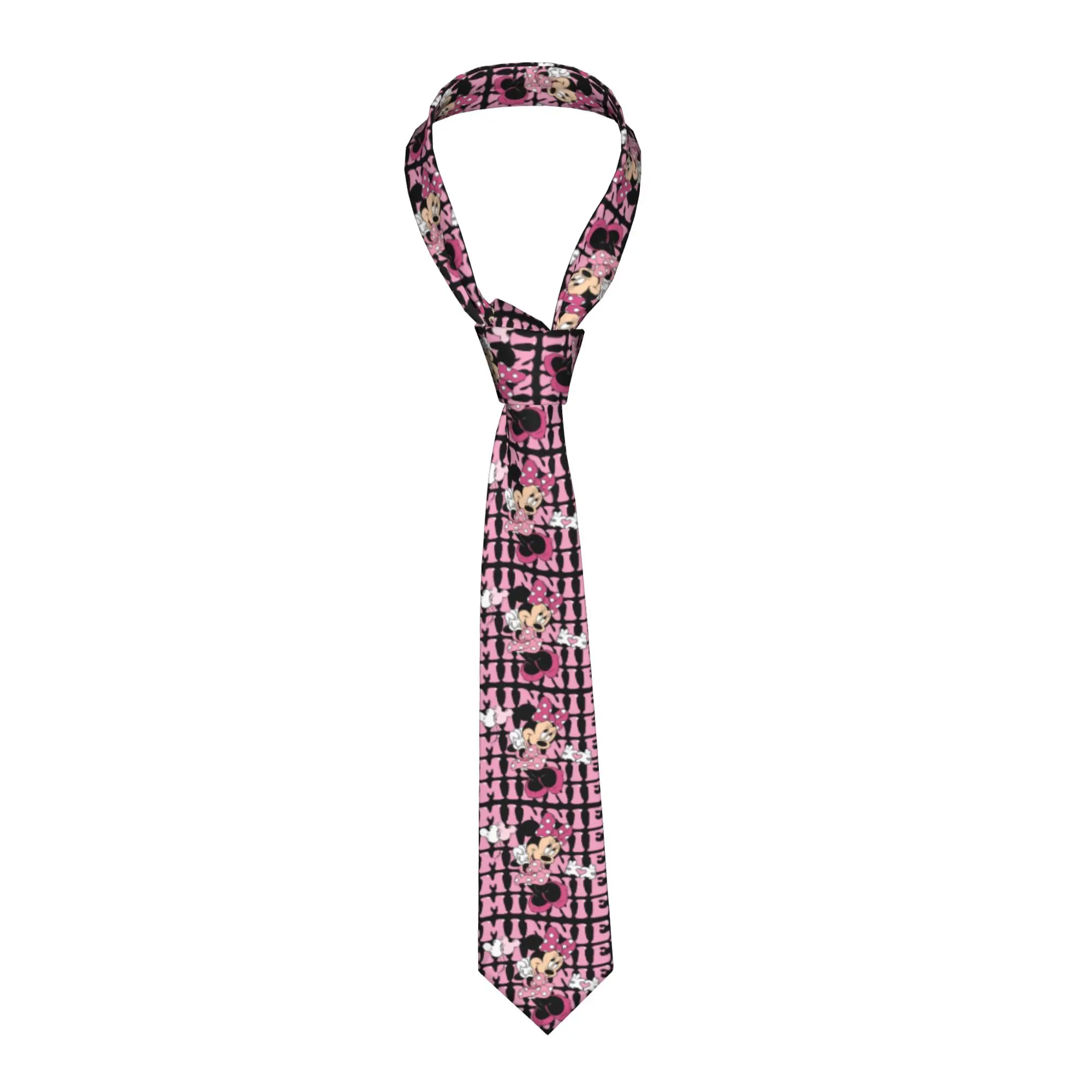 

Формальный галстук с Минни Маус в стиле аниме для свадьбы, персонализированный мужской галстук с мультяшным принтом