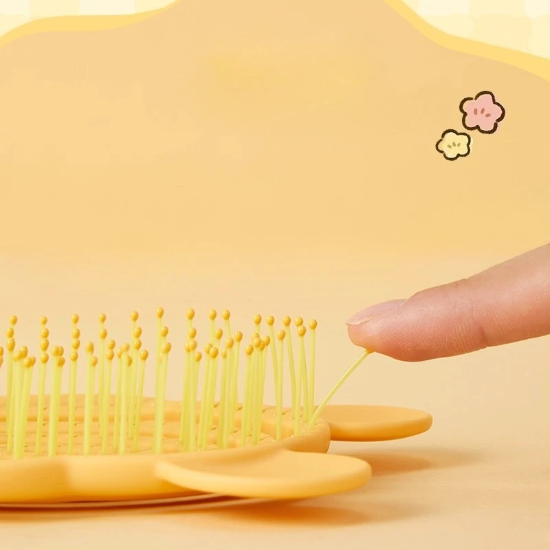 Disney Winnie the Pooh Hair Brush Volumizing Comb - Flexible Bristles for Detangling & Volume, Cute Cartoon Gift for Women Girls