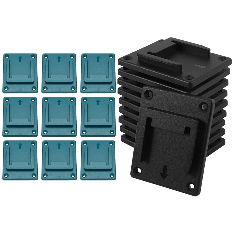 

20Pcs Wall Mount Storage Bracket Fixing Devices For Makita 18V Electric Tool Battery Tools,10 Pcs Blue & 10Pcs Black