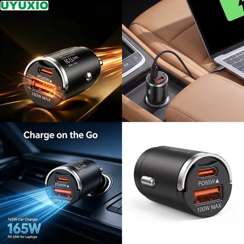 carregador-de-carro-de-baixo-perfil-165w-com-pd-65w-usb-c-e-100w-usb-a-para-viagens-de-negocios-e-deslocamentos-corpo-mini-duravel-em-liga-de-zinco