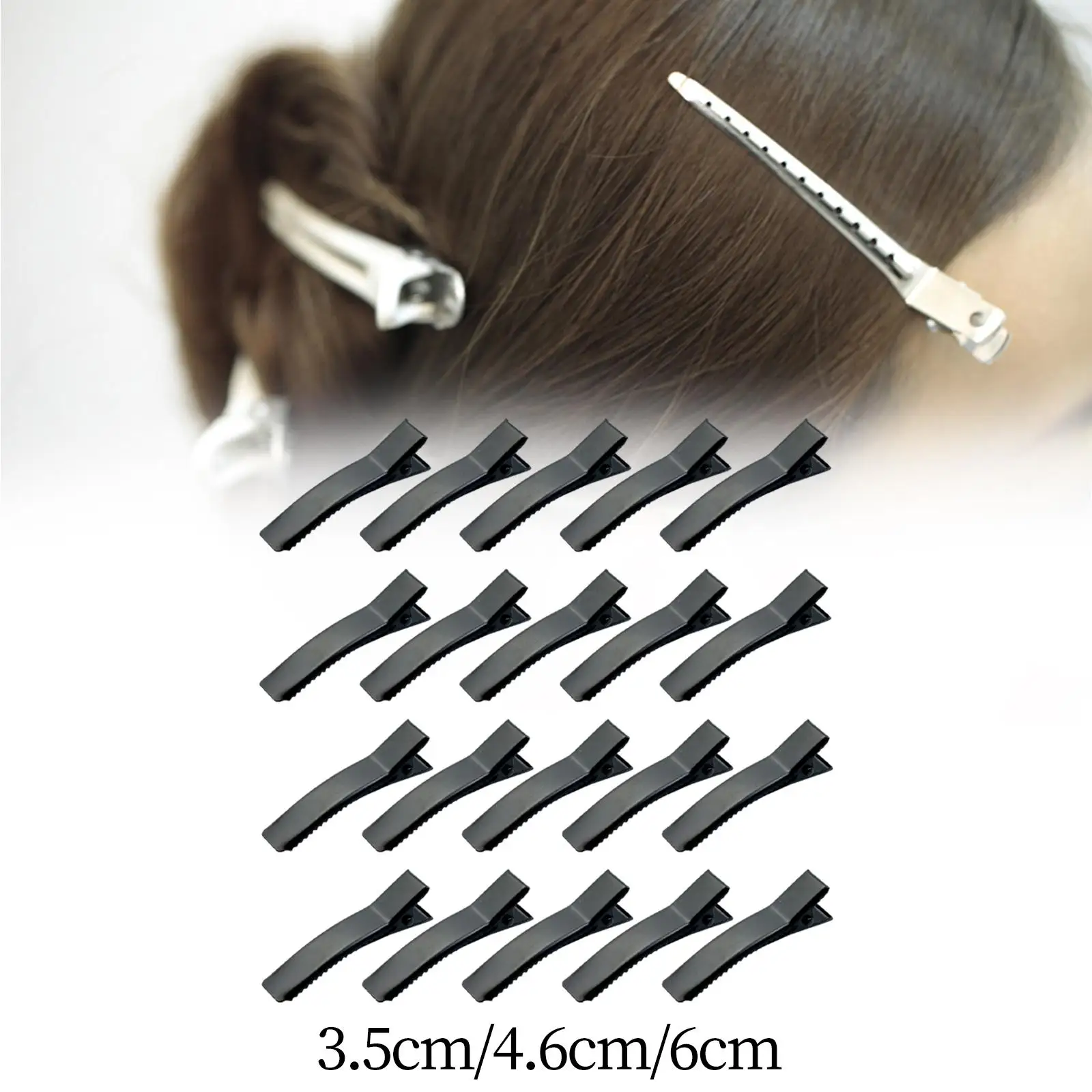 20 Pieces Alligator Hair Clips, Hair Bow Clips, Serrated Black Thickened Hairpins for Arts and Crafts Projects DIY Supplies 5