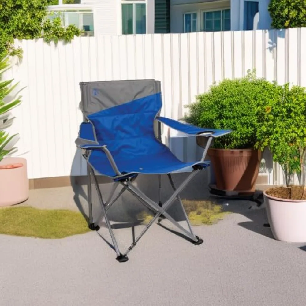 Water-Resistant XL Outdoor Chair with Cup Holder and Pocket, Supports up to 600 lbs, Ideal for Various Outdoor Activities
